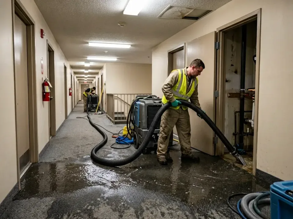 multi-unit-apartment-hallway-f-005 — frequently asked questions, Emergency Burst Pipe Water Extraction & Removal in Red Chut…